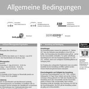 Messereglement - Allgemeine Bedingungen